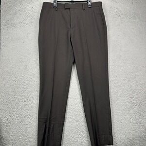 Banana Republic Marzotto Tessuto Wool Pants Dress Mens 35X32 Brown Tailored‎ Fit